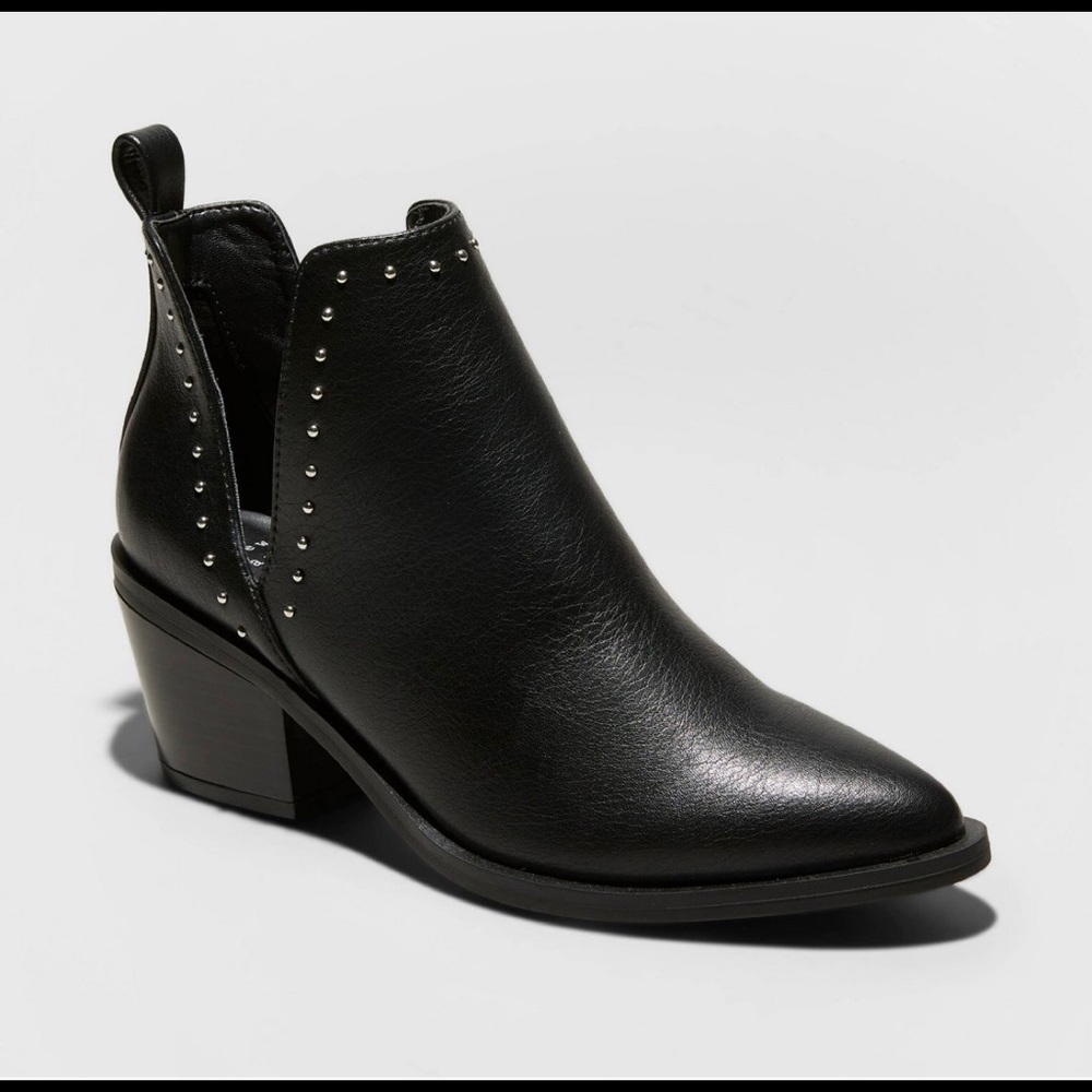 Black studded boots